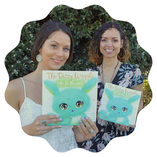 Author Cloe, left, and illustrator Fabienne.